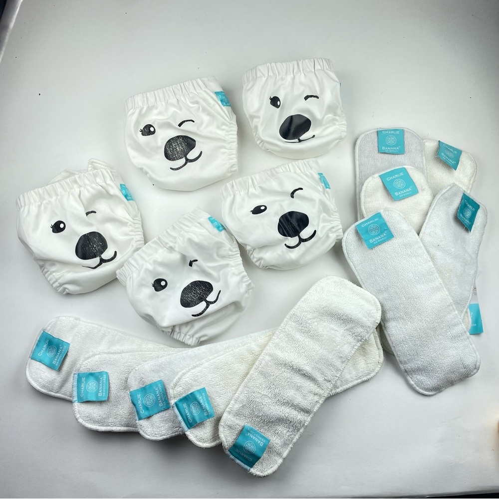 Charlie Banana White cloth diaper lot